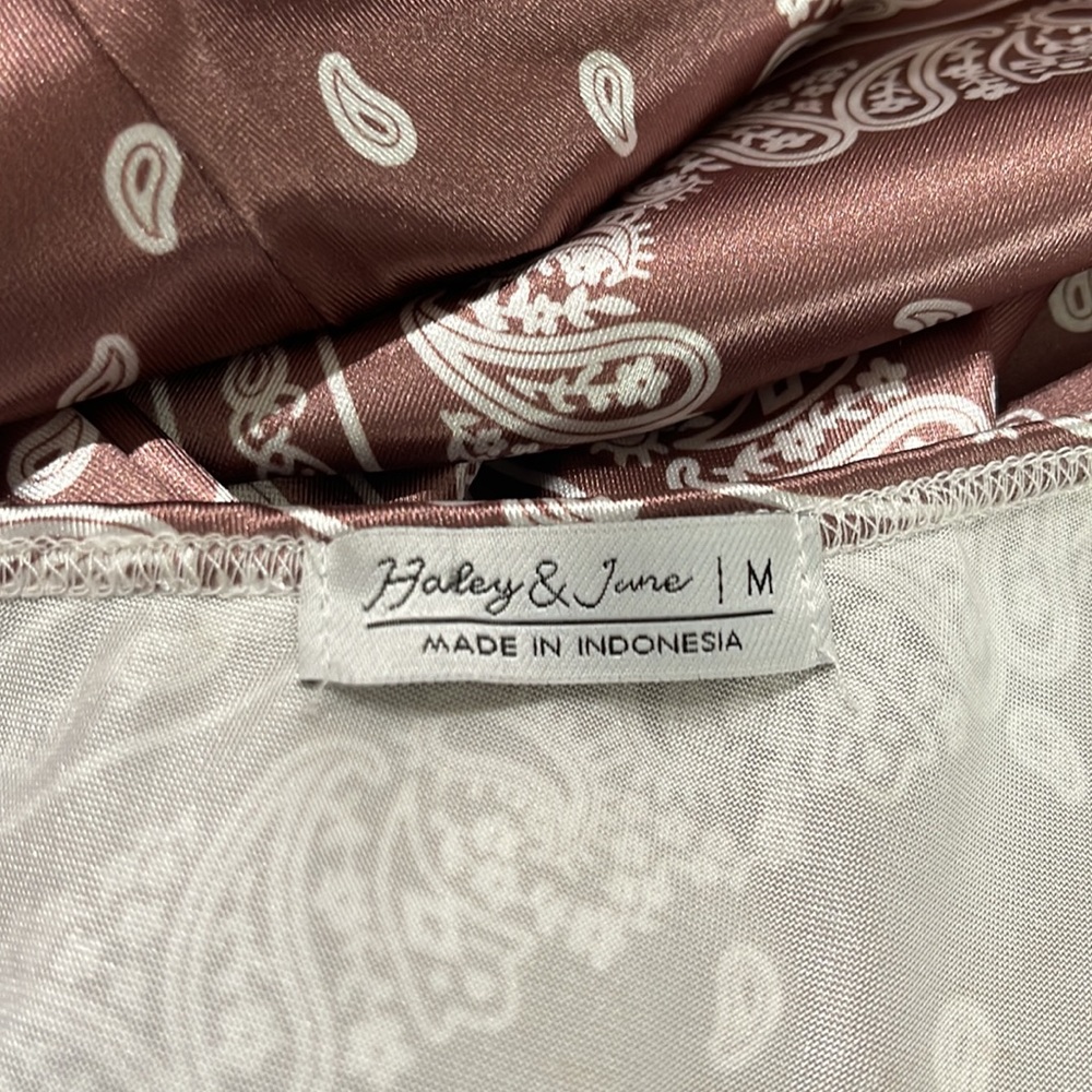 NWT Haley & June Silk Bandana Print Slip Dress - Picture 8 of 8